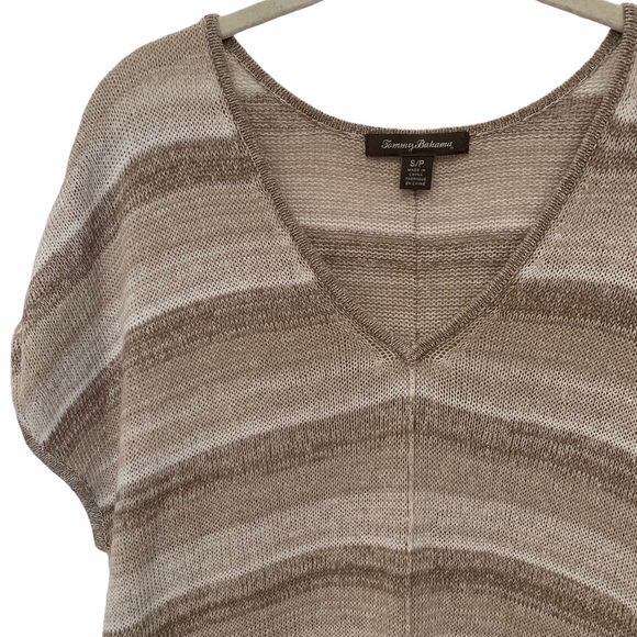 Tommy Bahama Linen Cotton V-neck Sweater - Picture 5 of 14